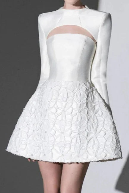 ASTRID TUBE TOP 3D FLORAL 2PC DRESS SET FOR PARTY