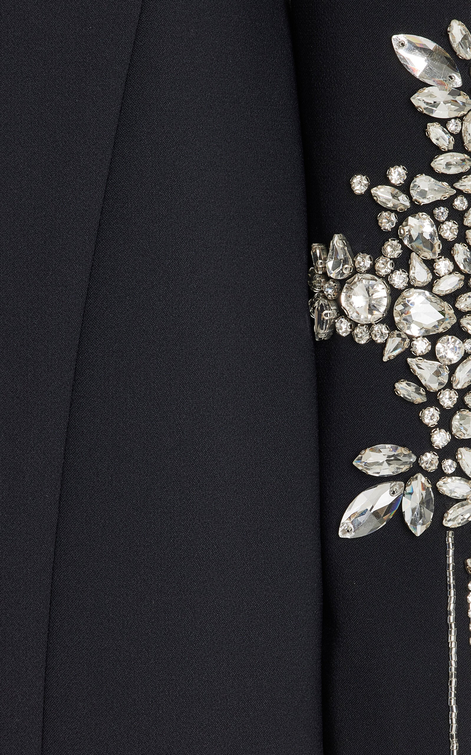 CRYSTAL CREPE GOWN BLACK FORMAL EVENING