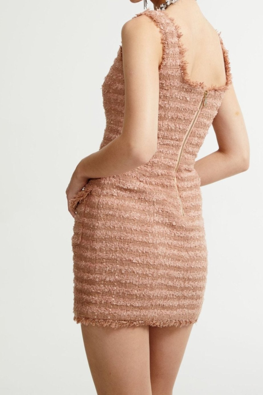 LIANE TWEED DRESS, BUTTON-FRONT, OFFICE WEAR