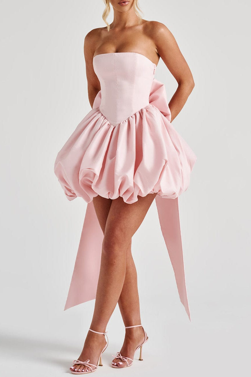 LOTUS BLUSH MINI DRESS - ROMANTIC COCKTAIL
