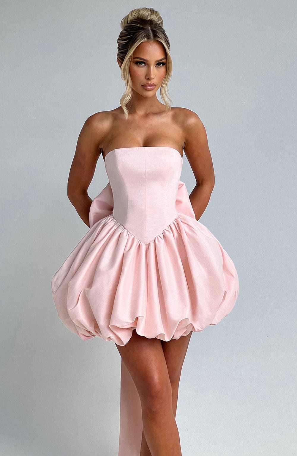 LOTUS BLUSH MINI DRESS - ROMANTIC COCKTAIL