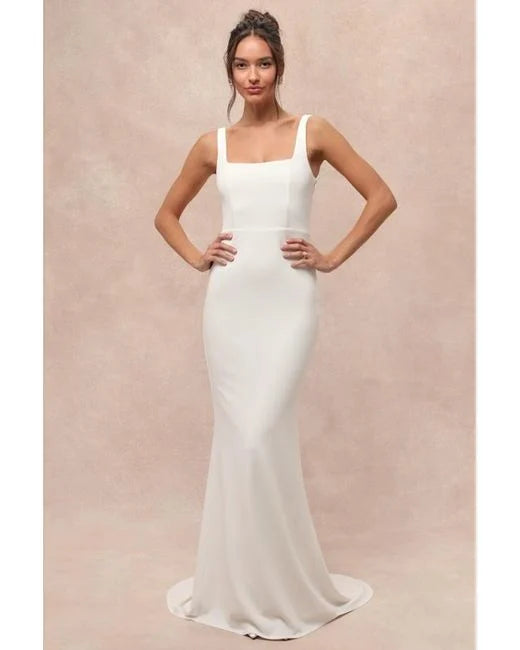 lulus-designer-White-Regal-Classic-Sleeveless-Twist-Back-Maxi-Dress NATURAL REGAL SLEEVELESS TWIST-BACK MAXI DRESS