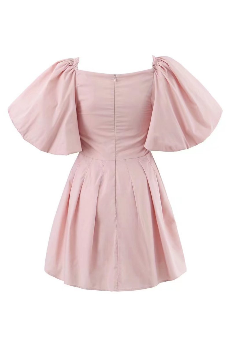 lydia-puff-sleeve-knot-mini-dress-sd00605072765-pink-s-sunfere-411064 LYDIA PUFF-SLEEVE KNOT MINI DRESS FOR PARTY