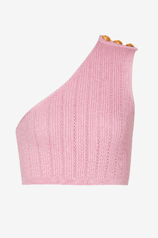 LYNN ONE SHOULDER KNIT SET - PINK DATE NIGHT