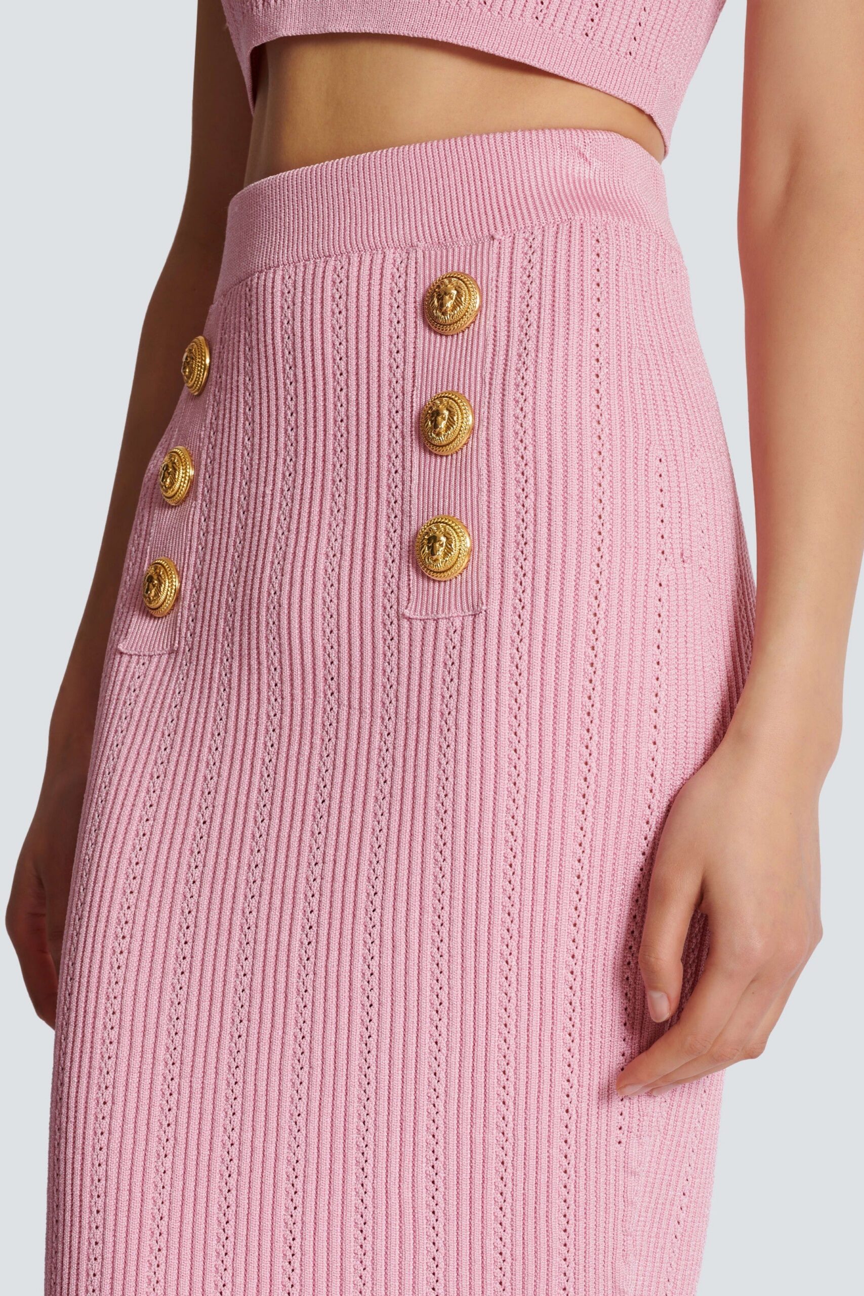 LYNN ONE SHOULDER KNIT SET - PINK DATE NIGHT