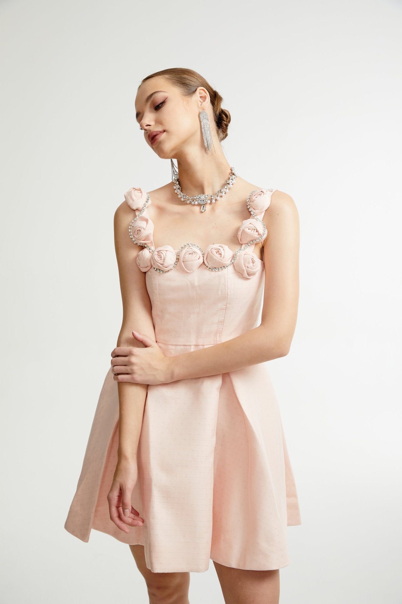 LYSANDRA ROSE A-LINE DRESS FOR WEDDING GUEST