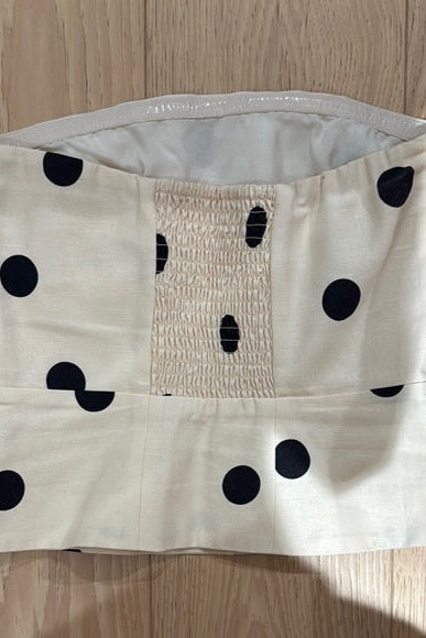 POLKA DOT STRAPLESS TUBE CROP TOP FOR PARTY