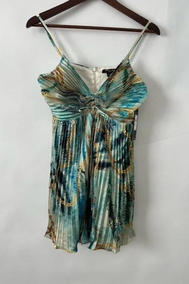 MARCIANO BLUE CHAIN ROMPER - BODYCON PARTY ROMPER