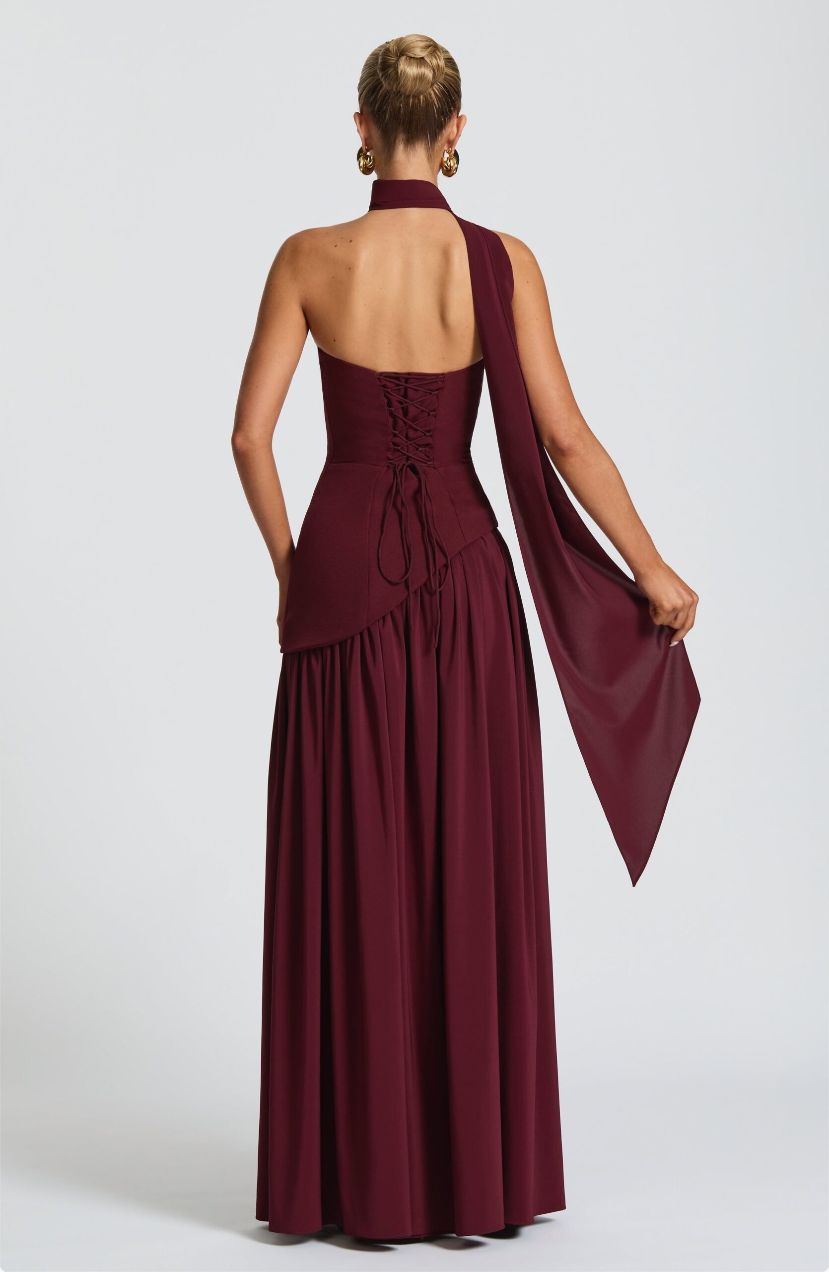 MALIYAH MAXI DRESS - CHERRY LACQUER