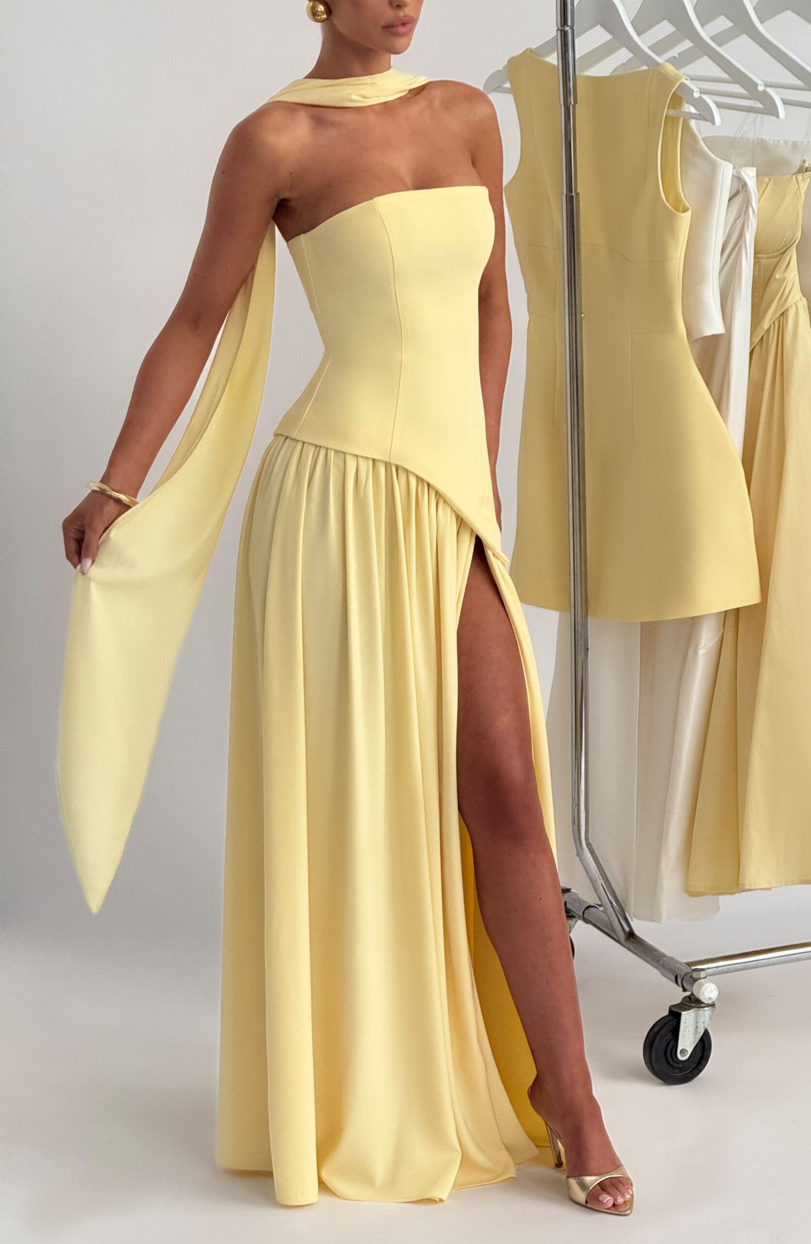 MALIYAH MAXI DRESS LEMON - SUMMER WEDDING GUEST