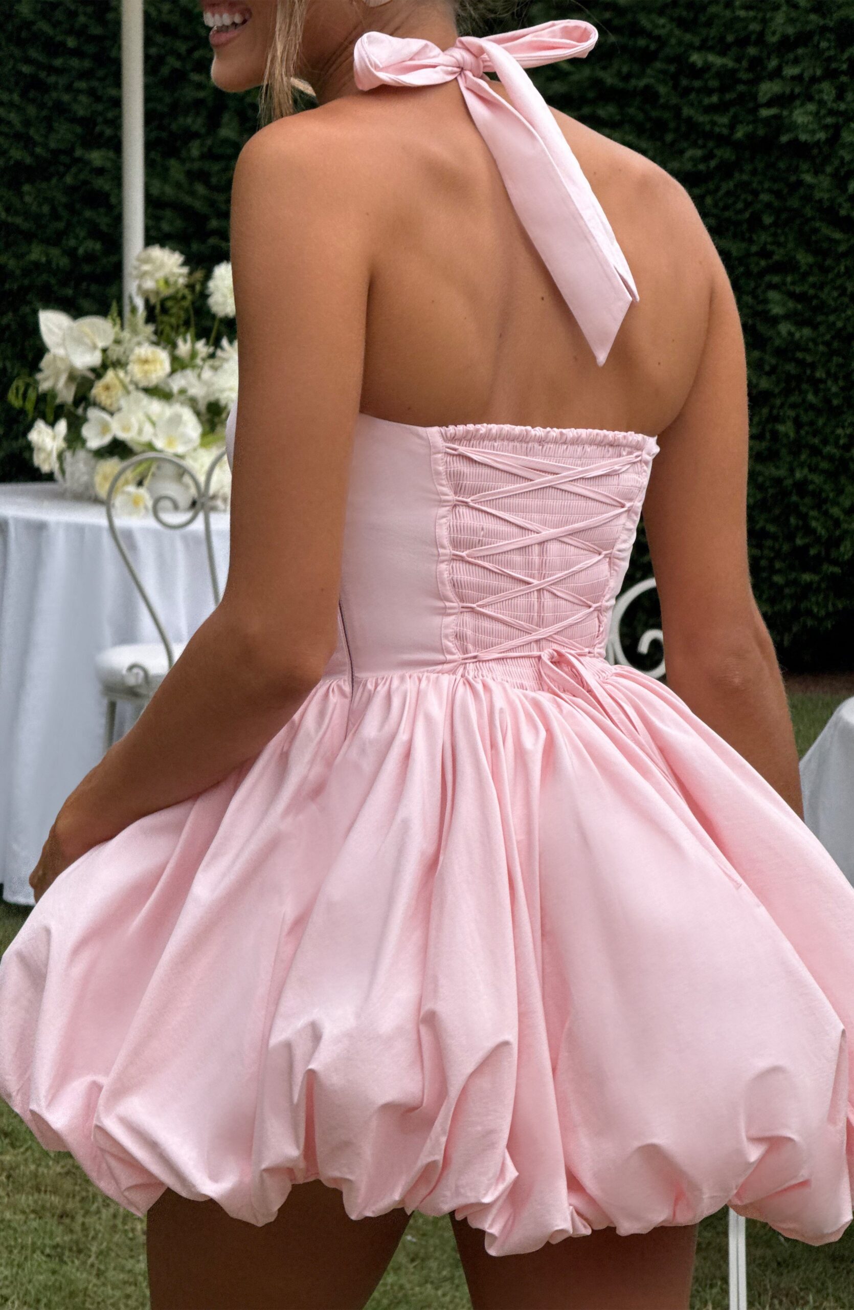 MARICIA MINI DRESS BLUSH | A-LINE COCKTAIL
