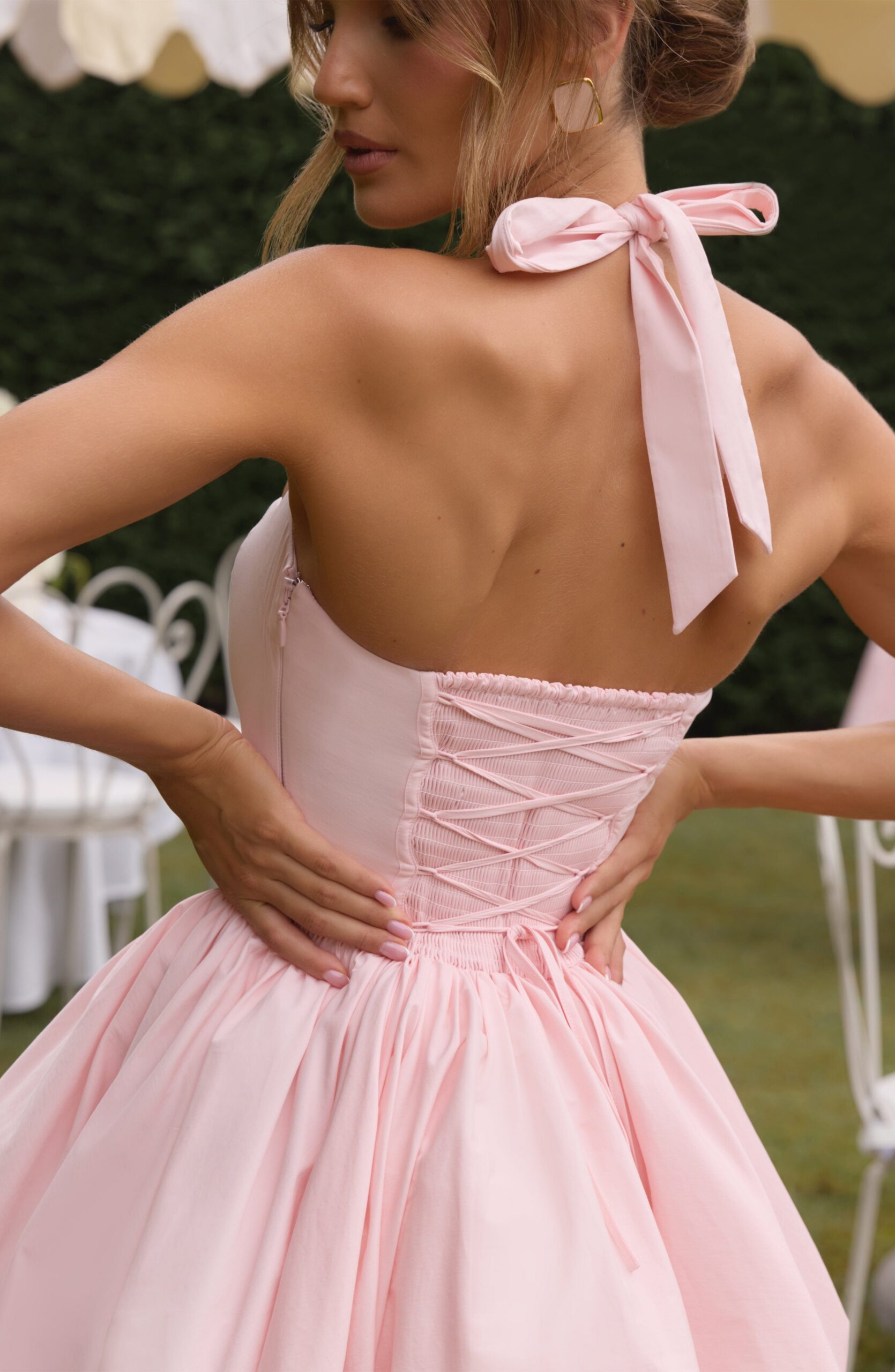 MARICIA MINI DRESS BLUSH | A-LINE COCKTAIL