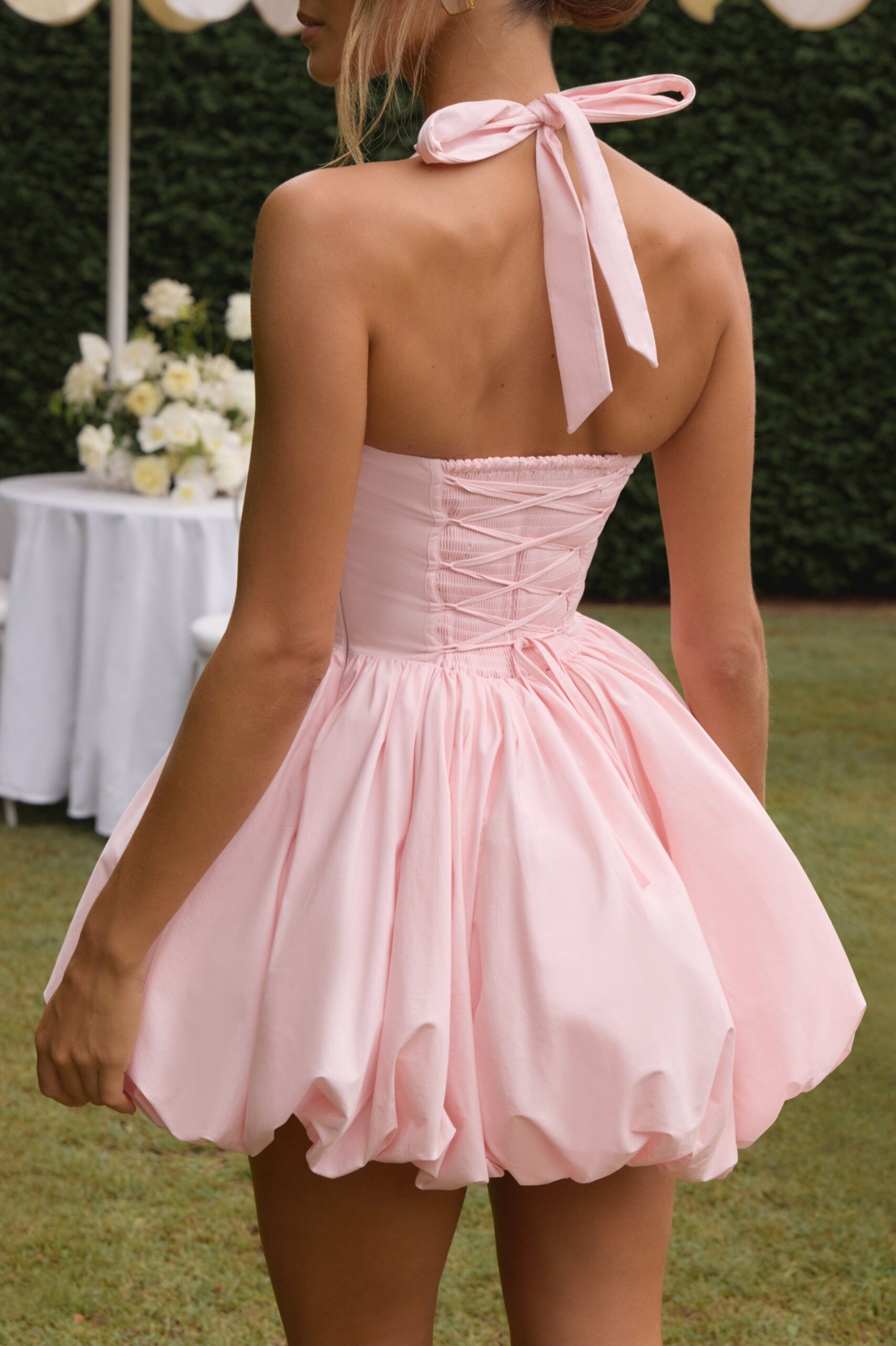 MARICIA MINI DRESS BLUSH | A-LINE COCKTAIL