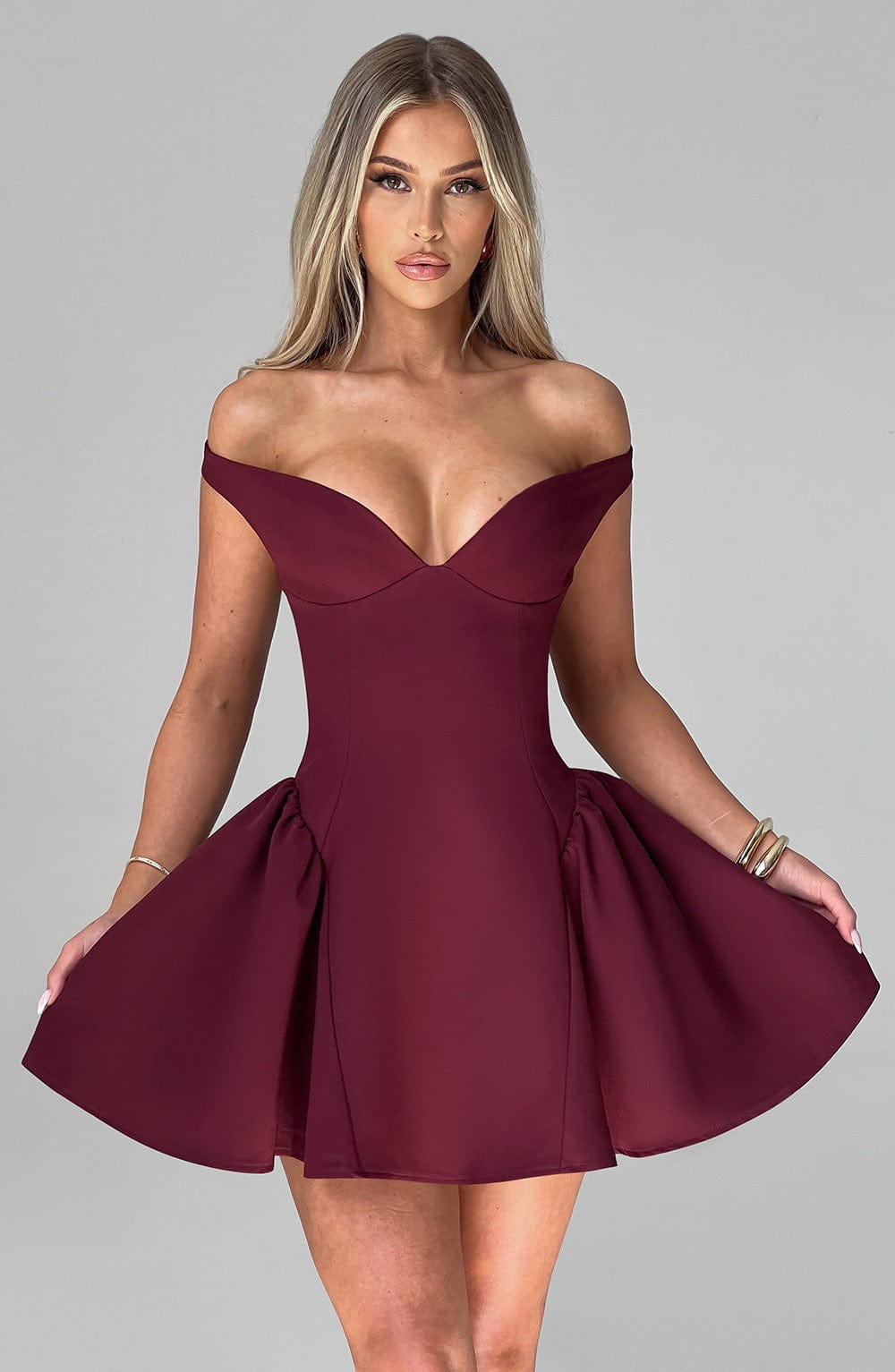 MARLA MINI DRESS, CHERRY LACQUER, COCKTAIL PARTY