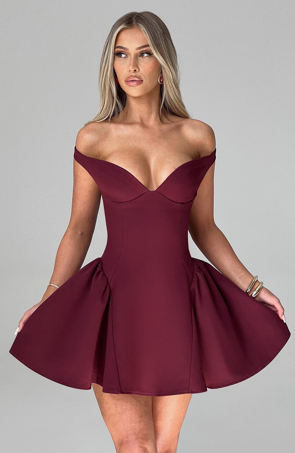 MARLA MINI DRESS, CHERRY LACQUER, COCKTAIL PARTY