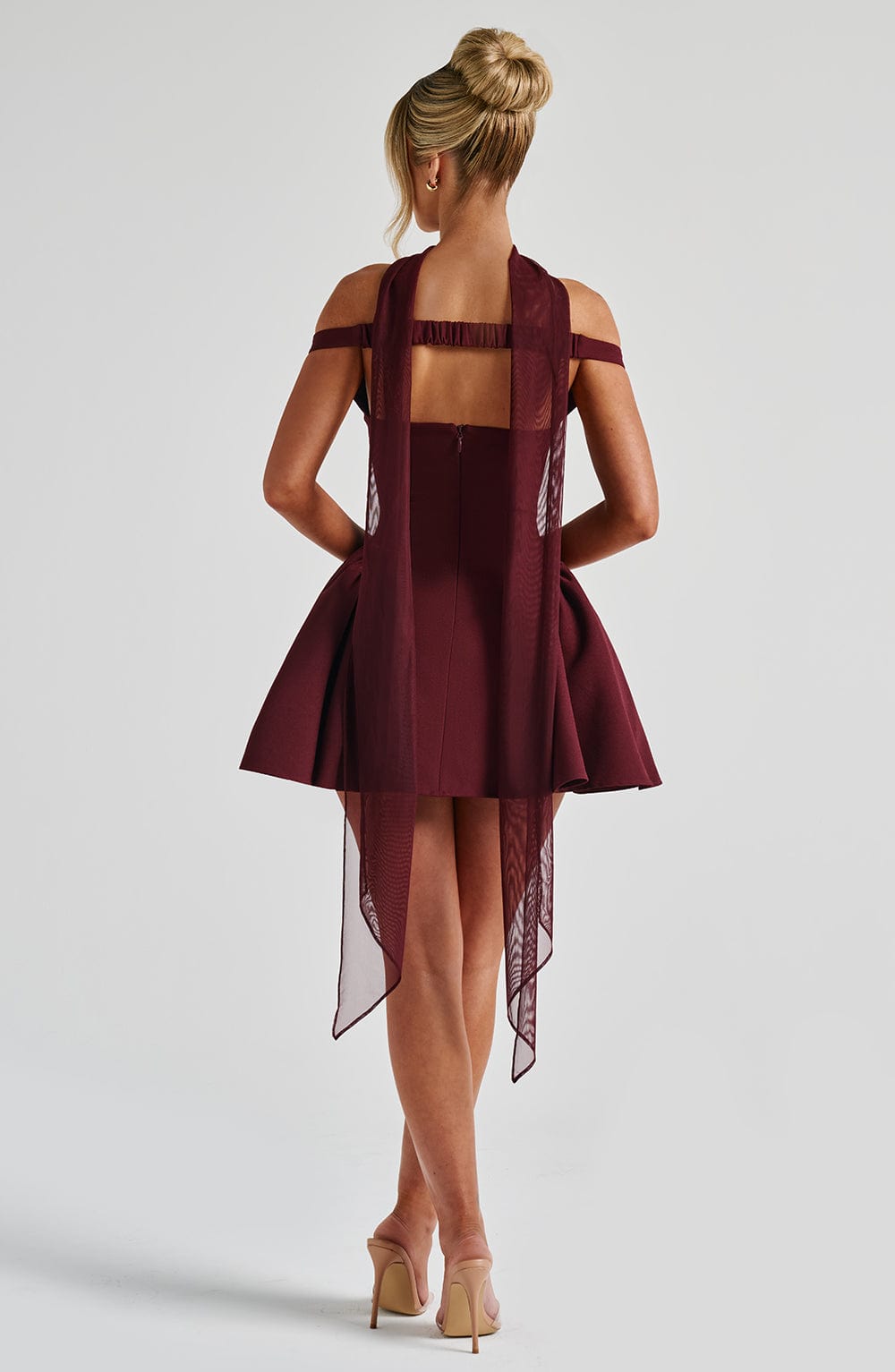 MARLA MINI DRESS, CHERRY LACQUER, COCKTAIL PARTY