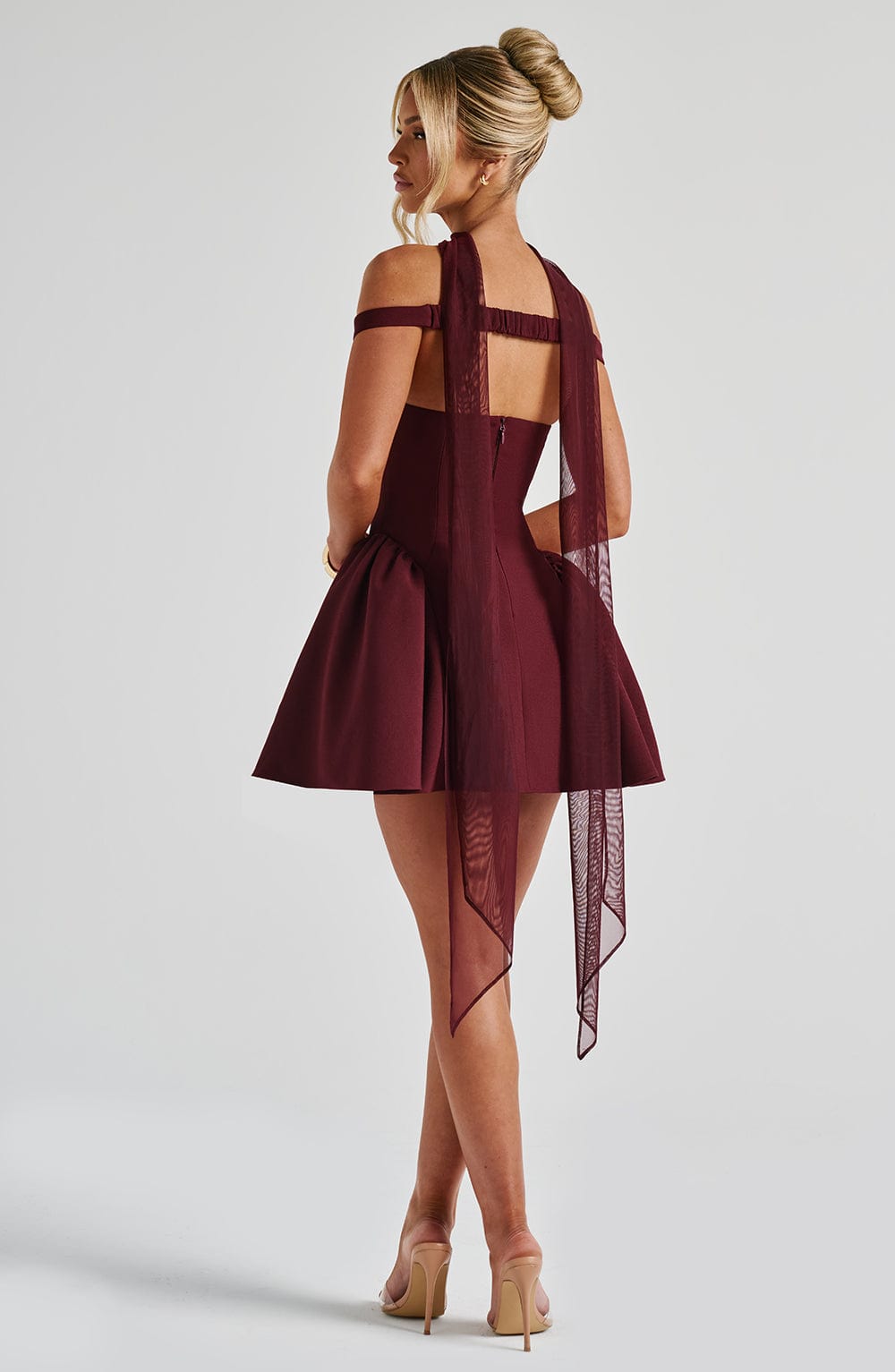 MARLA MINI DRESS, CHERRY LACQUER, COCKTAIL PARTY