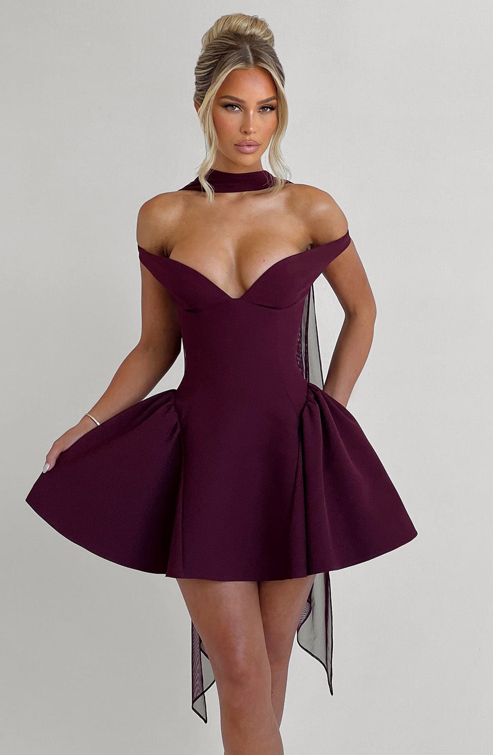 MARLA MINI DRESS, CHERRY LACQUER, COCKTAIL PARTY