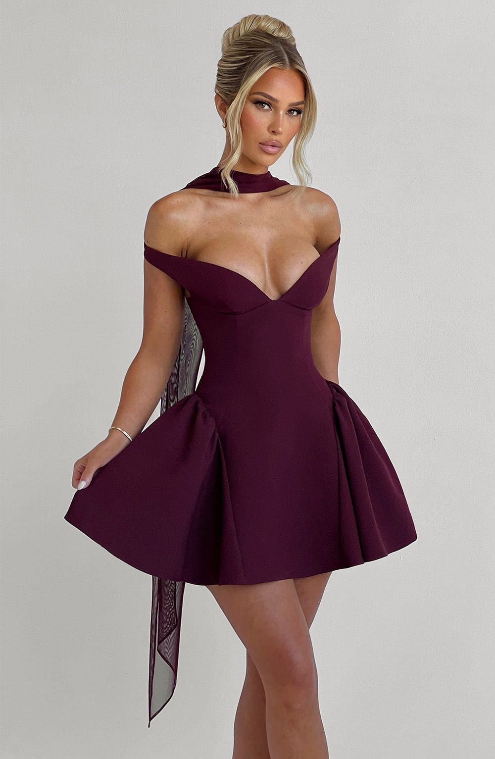 MARLA MINI DRESS, CHERRY LACQUER, COCKTAIL PARTY