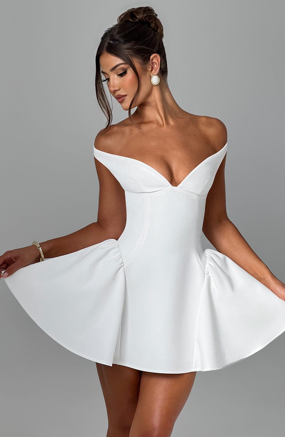 MARLA MINI DRESS IN IVORY FOR WEDDING GUEST