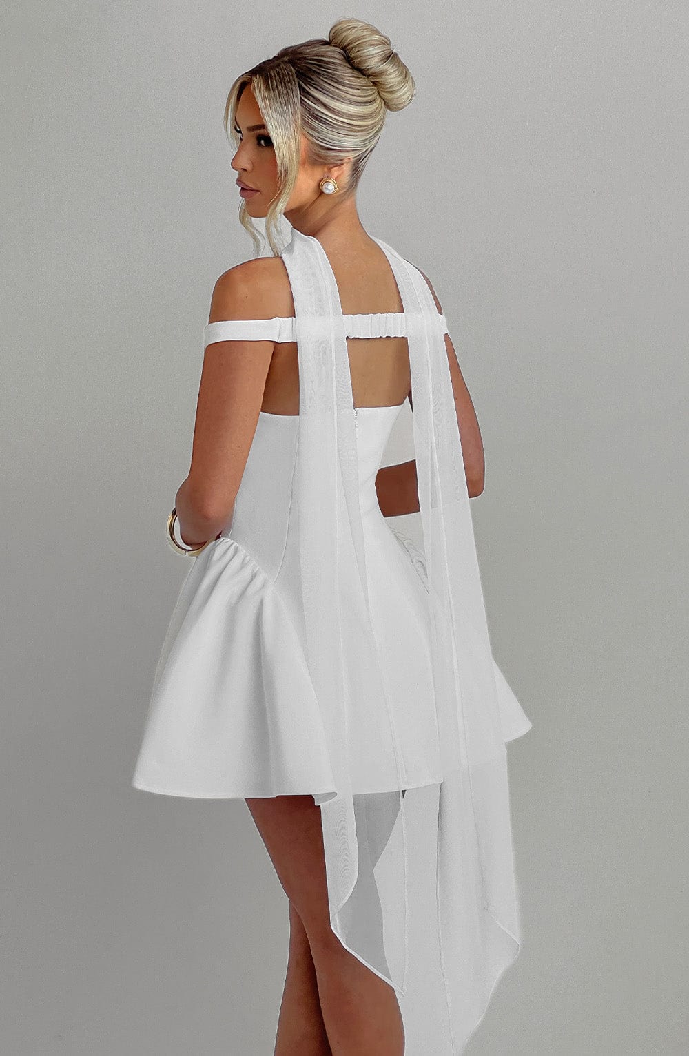 MARLA MINI DRESS IN IVORY FOR WEDDING GUEST