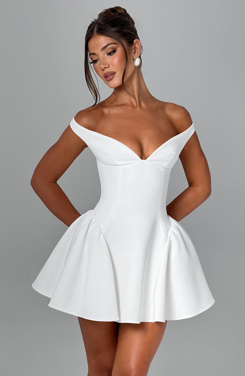 MARLA MINI DRESS IN IVORY FOR WEDDING GUEST