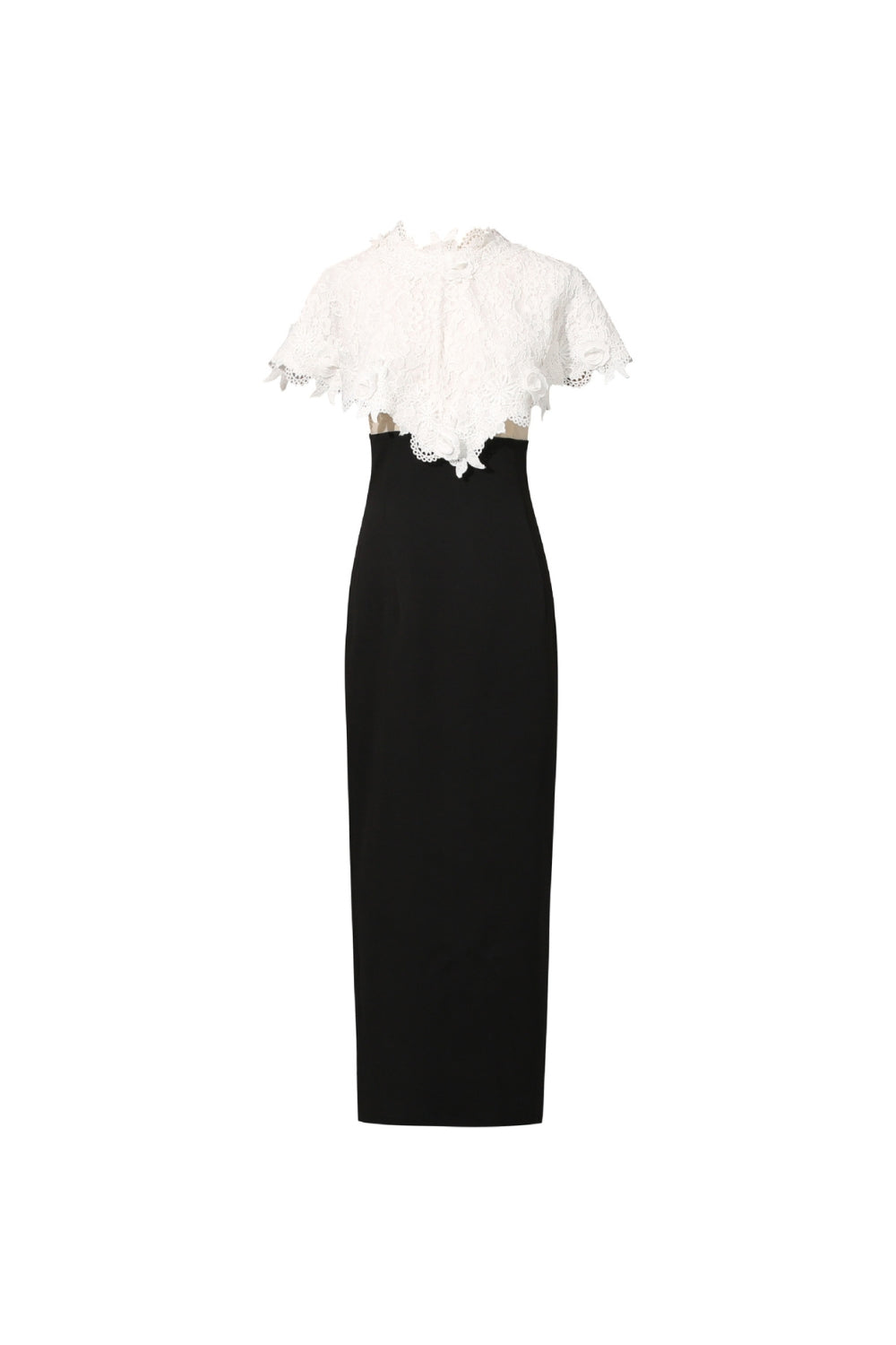 ALICE LACE BODYCON MIDI DRESS, BLACK PATCHWORK SHAWL