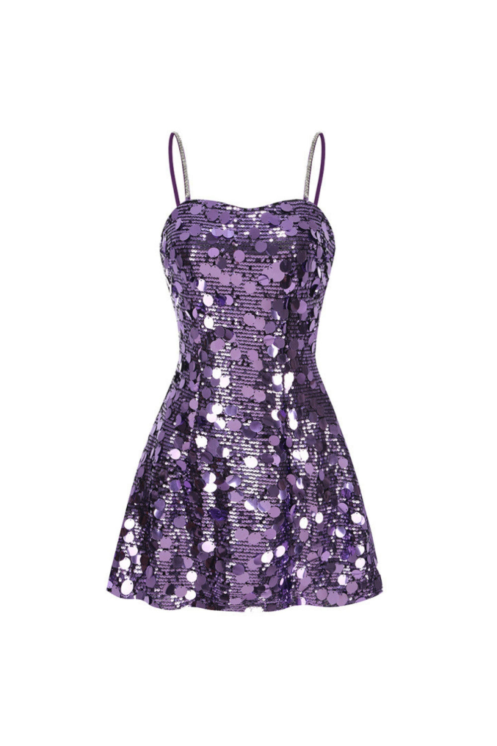 VIRGINIA PURPLE SEQUIN MINI DRESS FOR PARTY