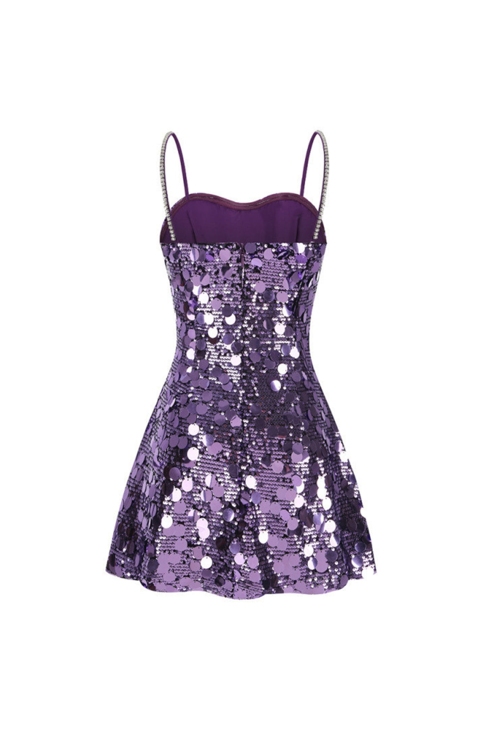 VIRGINIA PURPLE SEQUIN MINI DRESS FOR PARTY