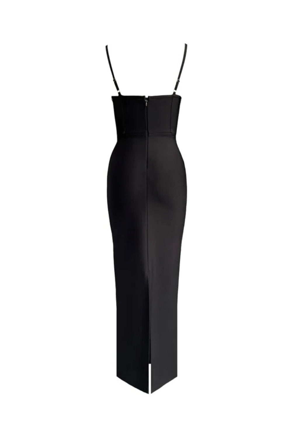 RITA RHINESTONE BANDAGE MAXI DRESS BLACK