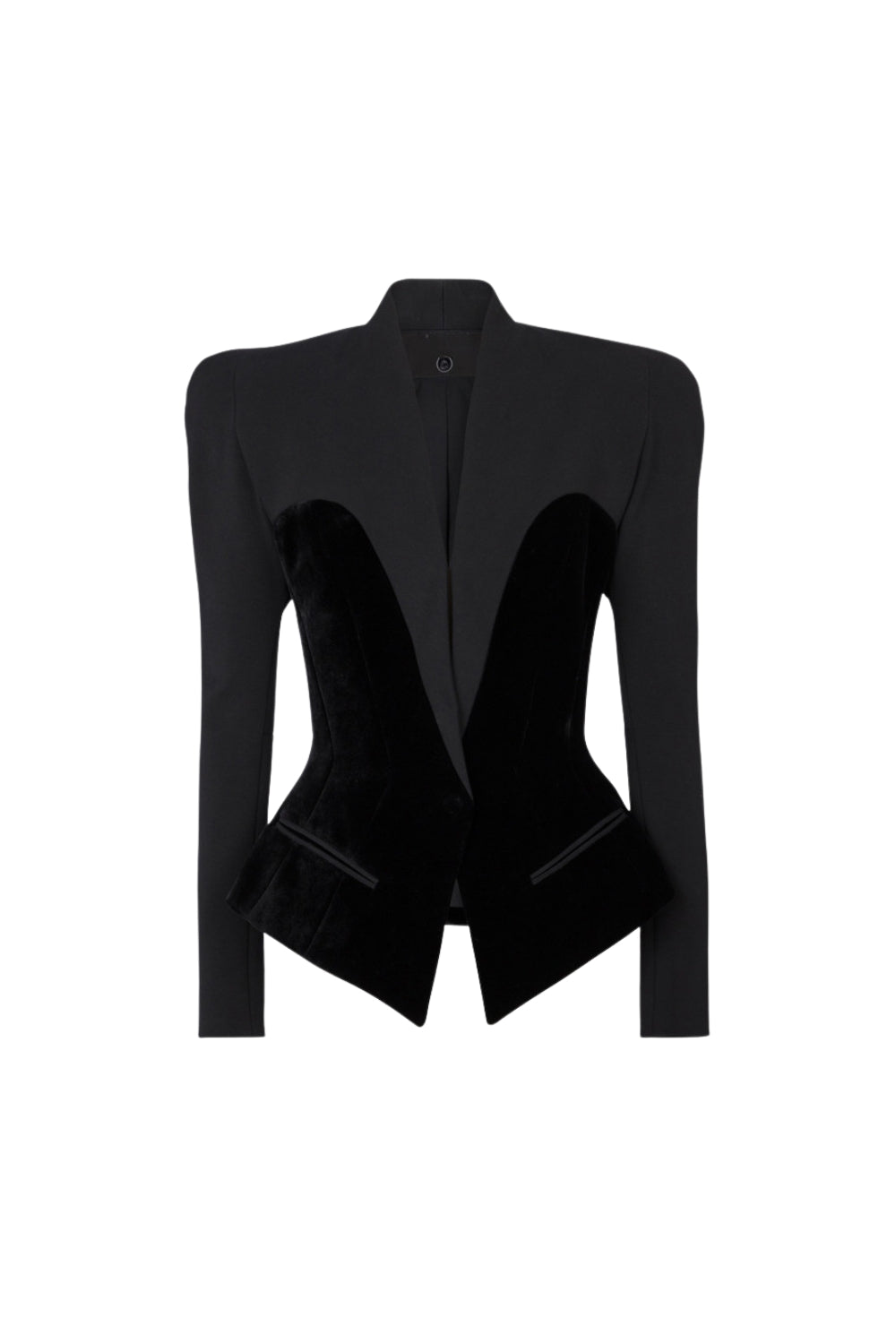 JOSEPHINE SLIM BUSTIER JACKET, BLACK COCKTAIL BLAZER