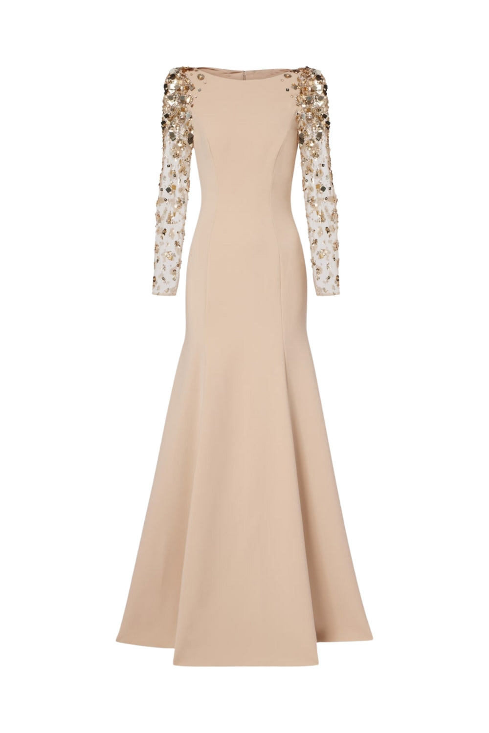 MARTHA MESH BEADED MAXI DRESS APRICOT