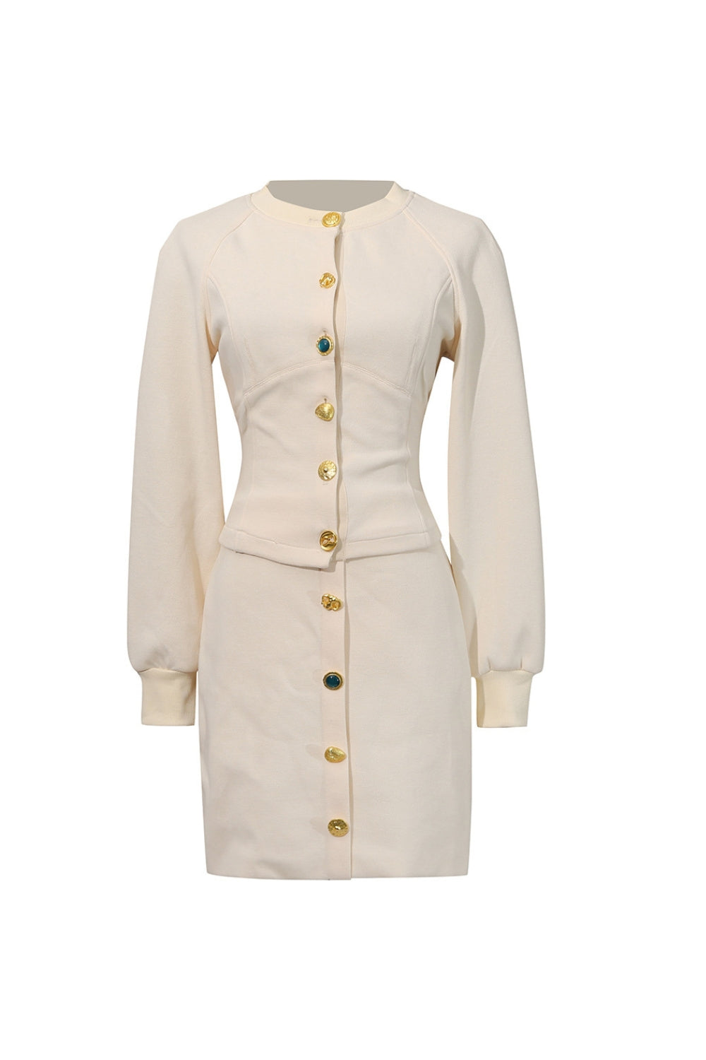 IVOIRE EMBELLISHED BUTTON CO-ORD SET – WEDDING GUEST