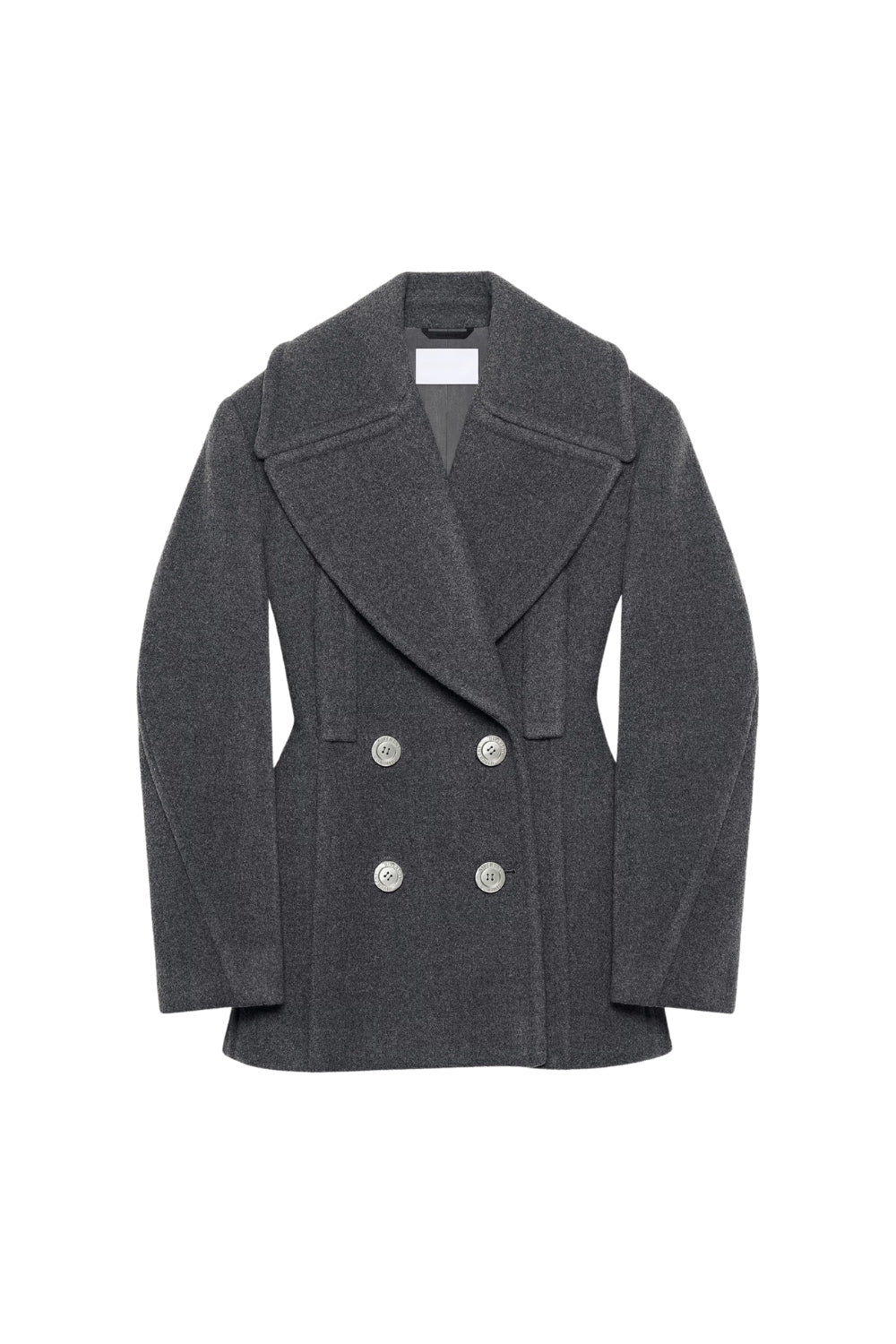 GRAY WOOL ROSEMARY PEACOAT FOR WINTER