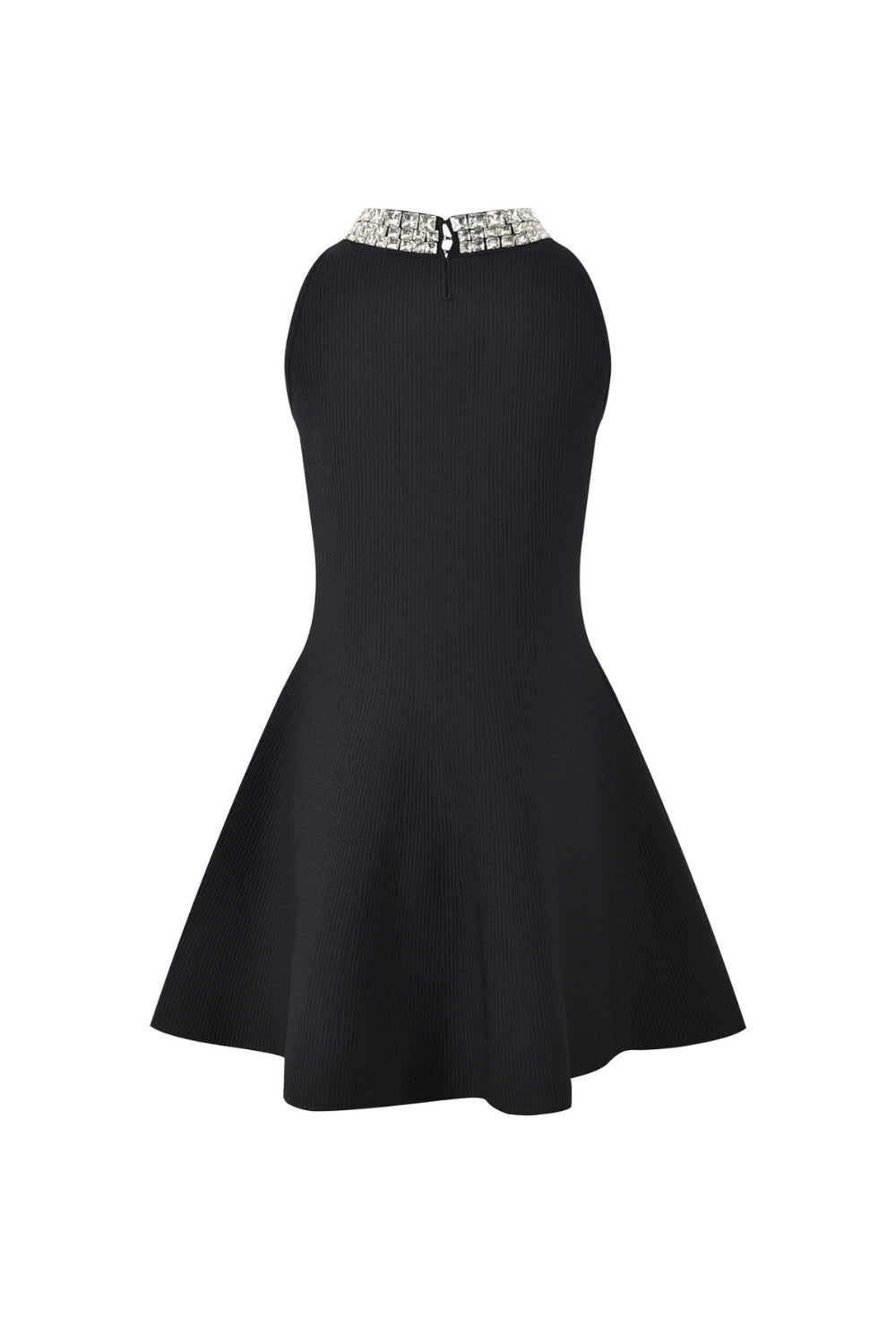 VIRGINIA PEARL COLLAR MINI DRESS BLACK