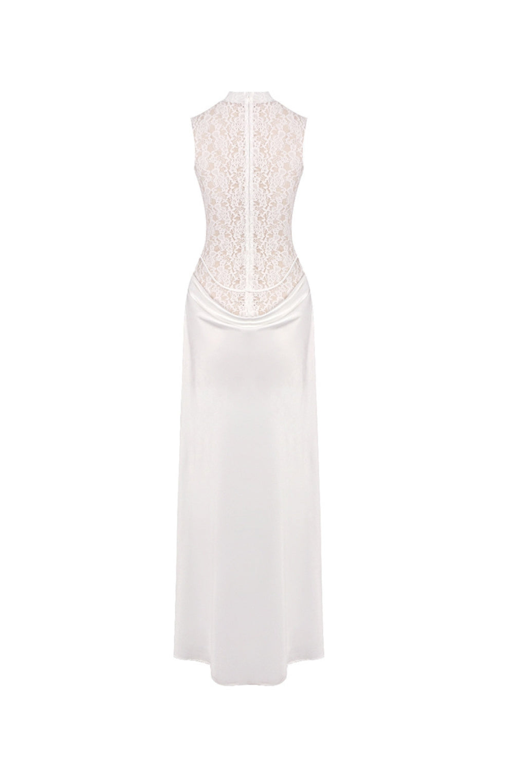 GISELLE LACE MAXI DRESS, SLEEVELESS WHITE WEDDING GUEST