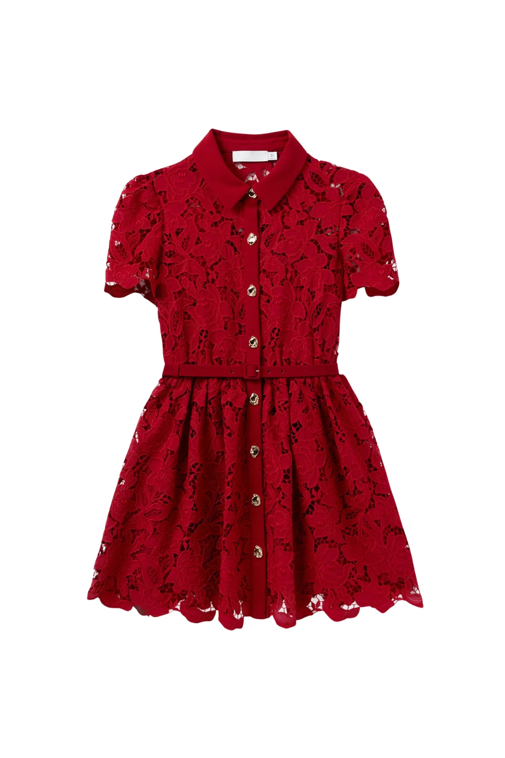BURGUNDY LACE COLLAR MINI DRESS FOR PARTY