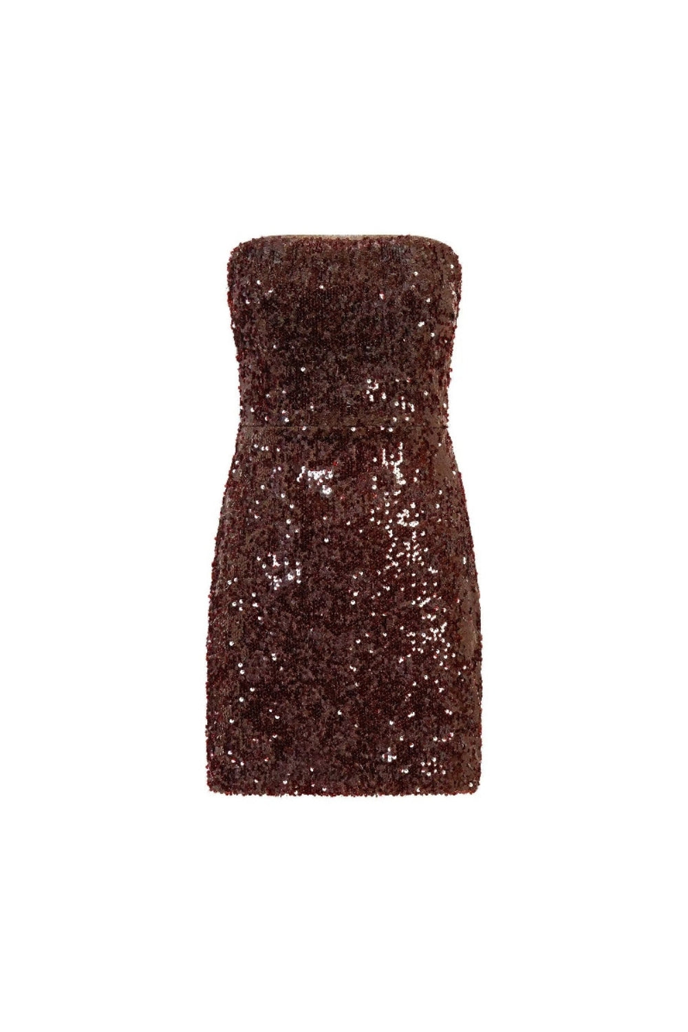 STRAPLESS BURGUNDY SEQUIN MINI DRESS, COCKTAIL PARTY