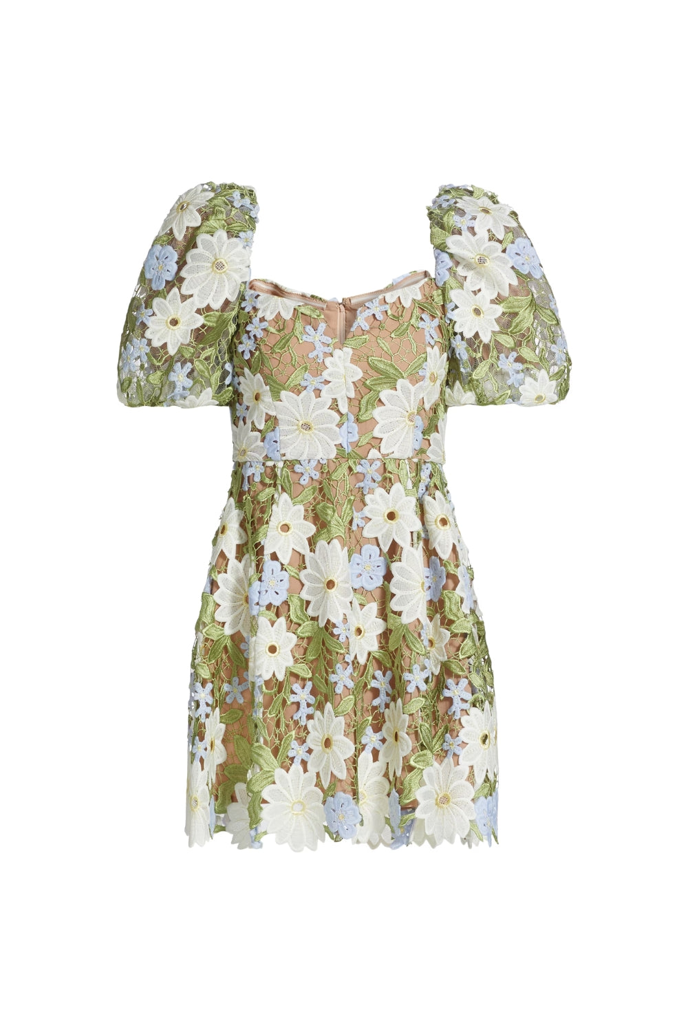 REBECCA GREEN LACE MINI DRESS FOR WEDDING GUEST