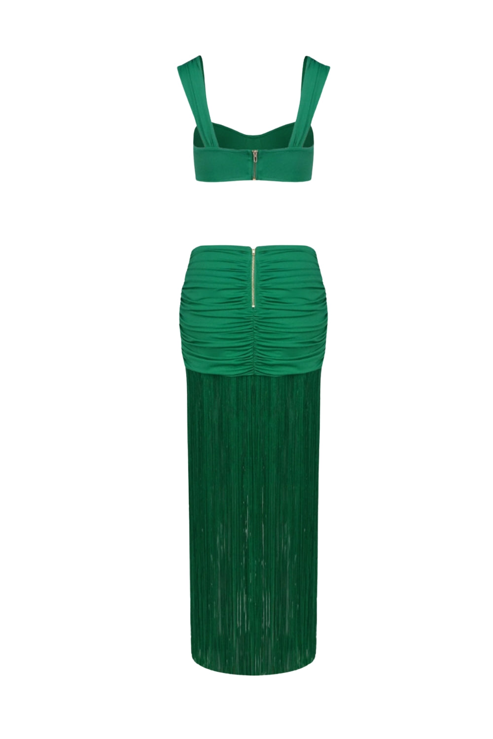 TYONSKA FRINGE RUCHED PARTY TWO PIECE SET