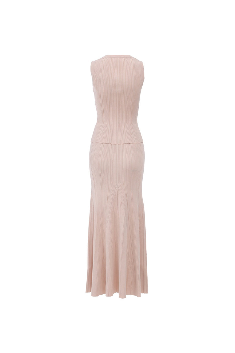 EARTHA KNITTED DRESS SET, SLEEVELESS APRICOT OCCASION