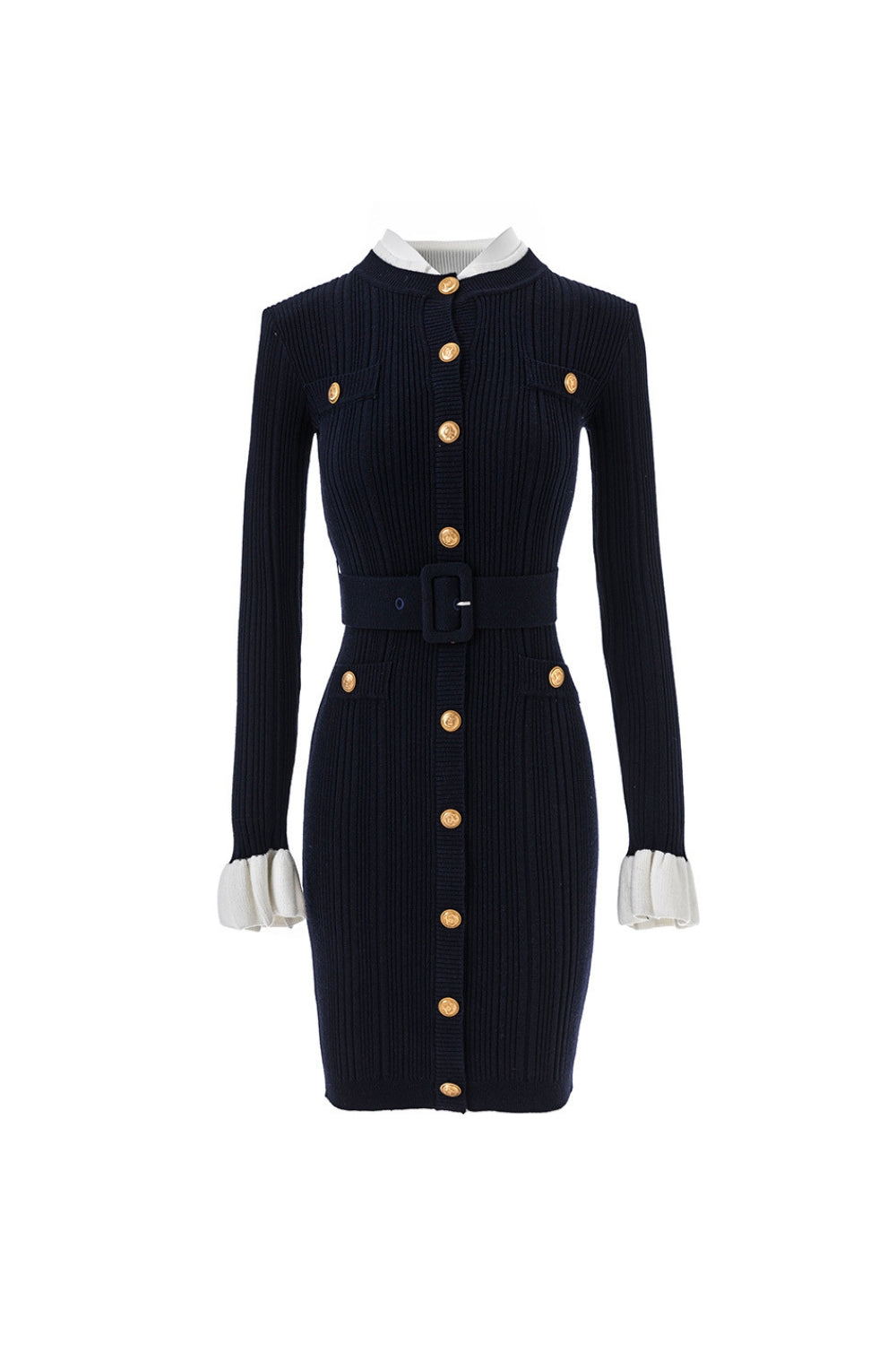 CLEMENTINE NAVY VISCOSE KNIT MINI DRESS