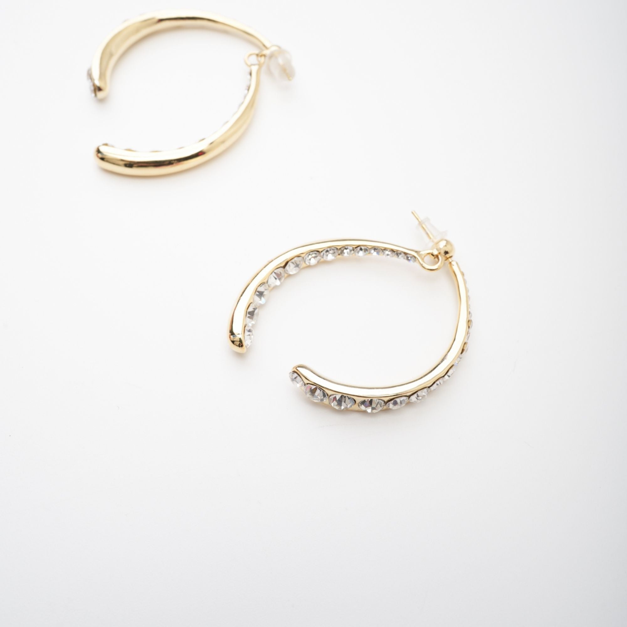 EMBELLISHED CURVE-EDGE EARRINGS, MATHILDE STYLE