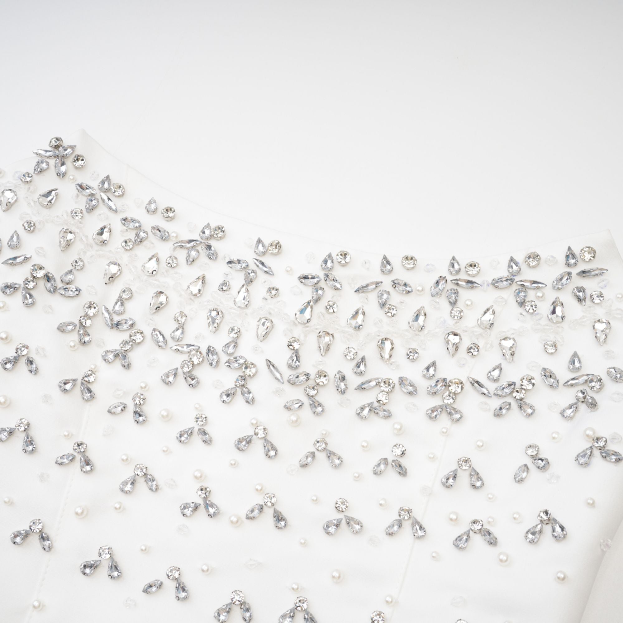 MELISANDE EMBELLISHED WHITE MINI DRESS FOR EVENTS