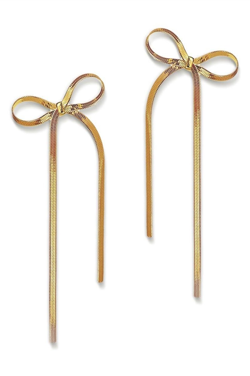 METAL BOWKNOT STUD EARRINGS FOR EVERYDAY