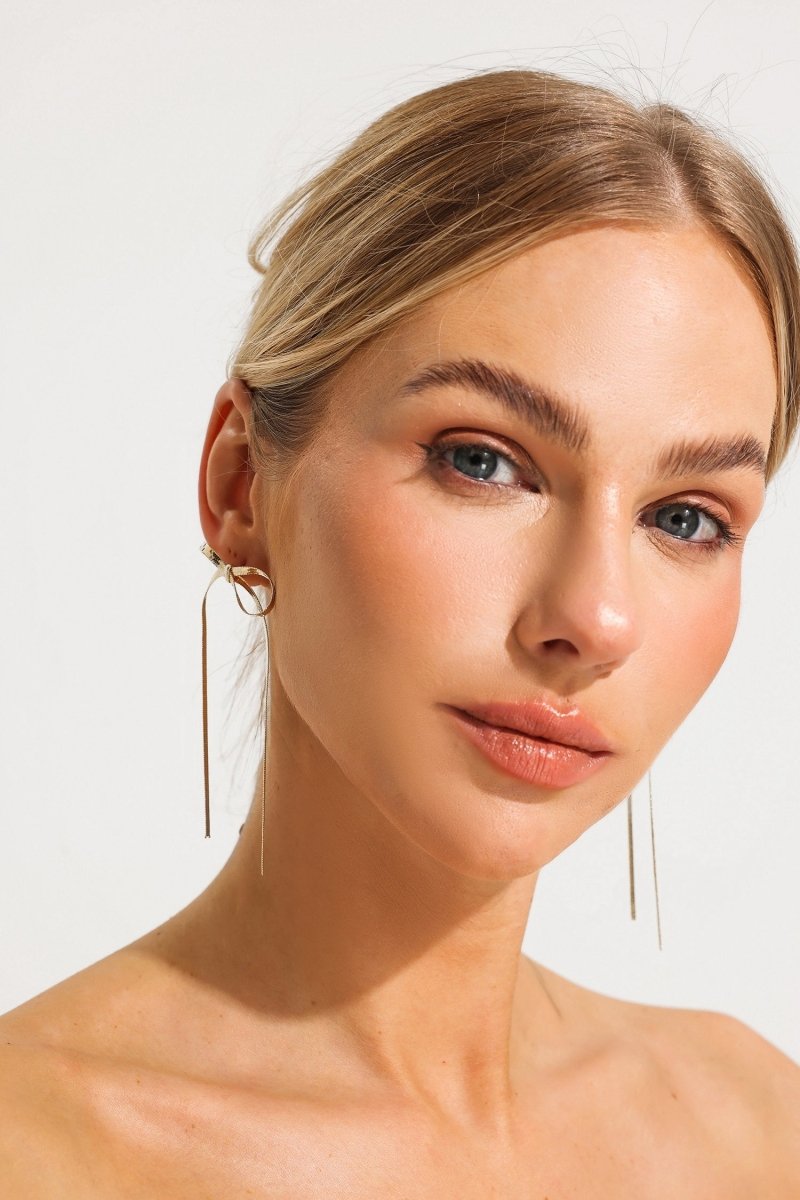 METAL BOWKNOT STUD EARRINGS FOR EVERYDAY