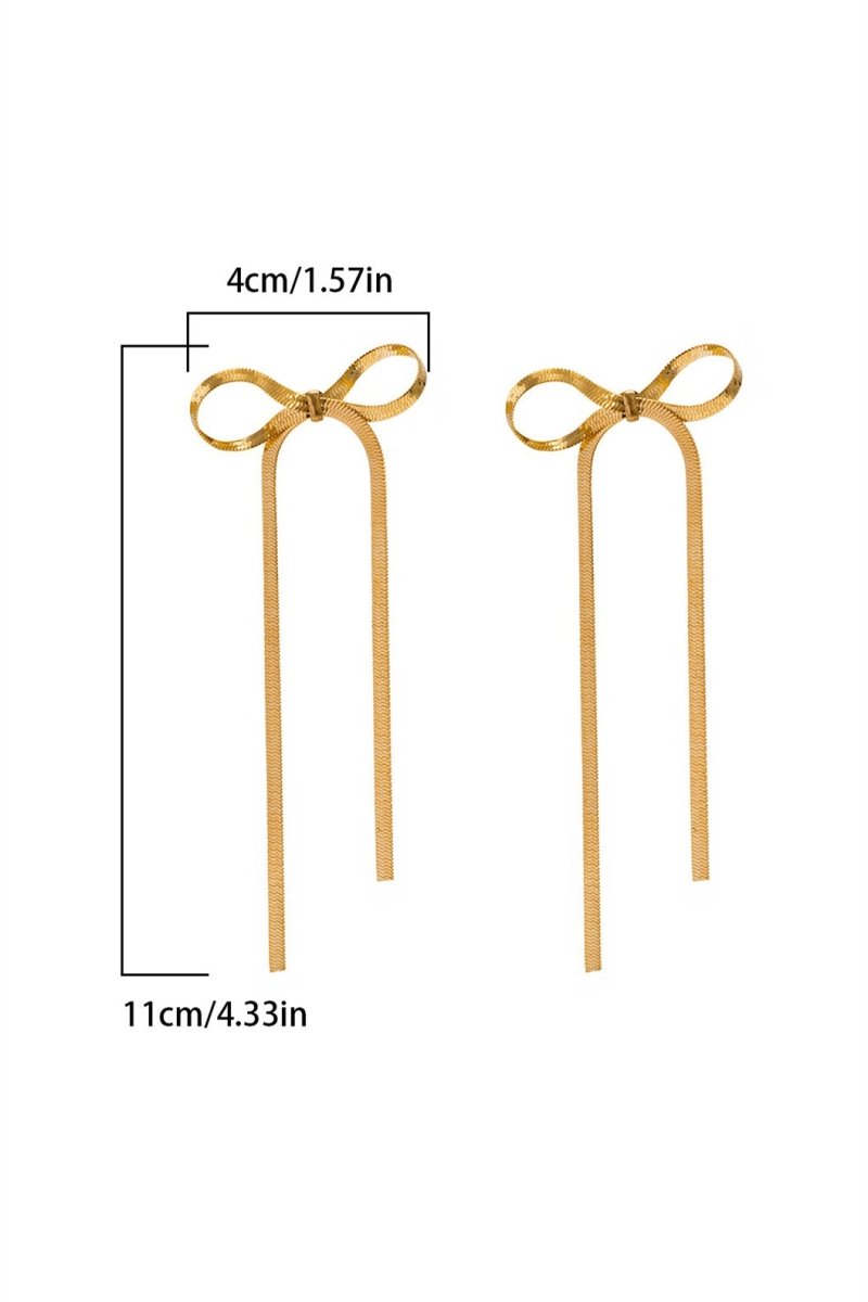 METAL BOWKNOT STUD EARRINGS FOR EVERYDAY