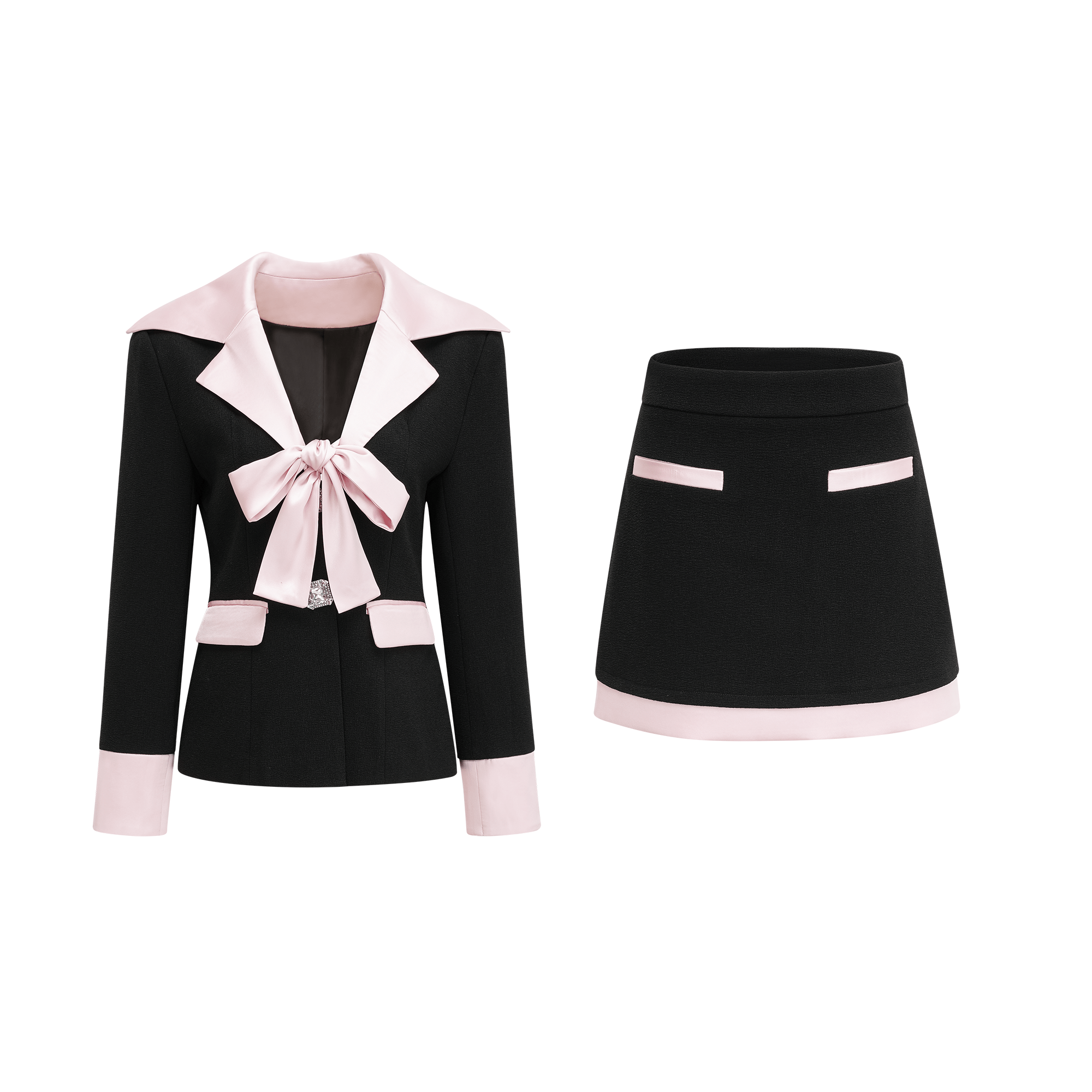 WOMEN'S MATCHING JACKET & SKIRT SET, ELEGANT