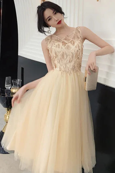 modern-fashion-champagne-evening-dresses-2019-a-line-princess-scoop-neck-sequins-sleeveless-tea-length-formal-dresses.jpg_600w_2 SEQUIN HOMECOMING DRESS, GOLD, SLEEVELESS MINI