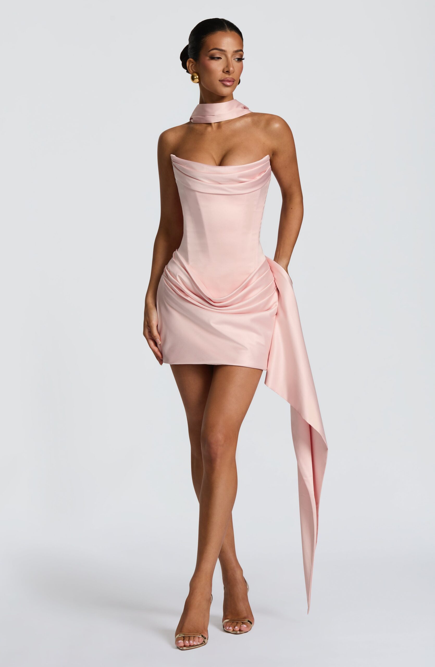 LEONA MINI DRESS BLUSH A-LINE COCKTAIL